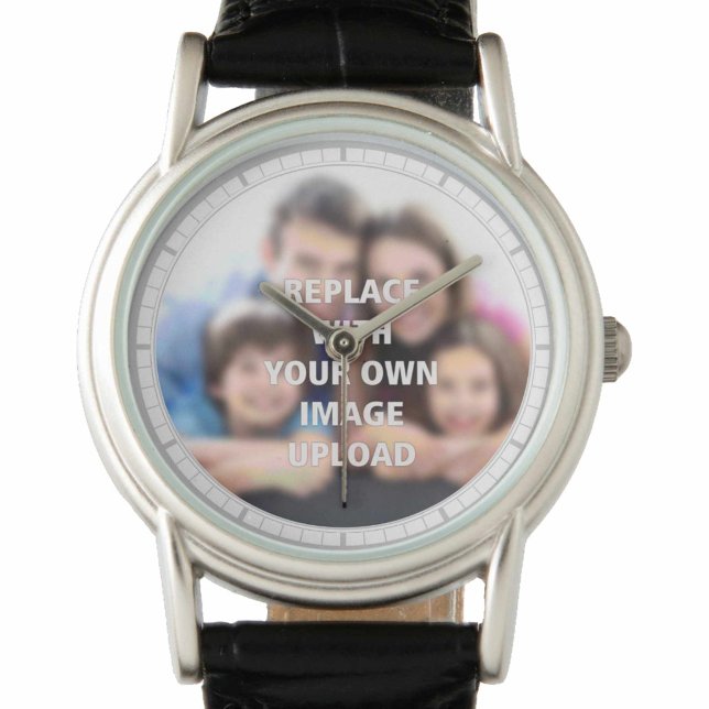 Ditt familjefoto tryckt på en vakt armbandsur (Skapare uppladdad)
