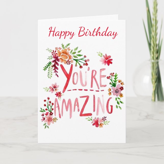 **DITT FANTASTISK OCH LYCKLIG BIRTHDA**-kort Kort (Framsida)