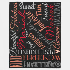 Ditt Färg Orden av Vänskap och mening Fleecefilt