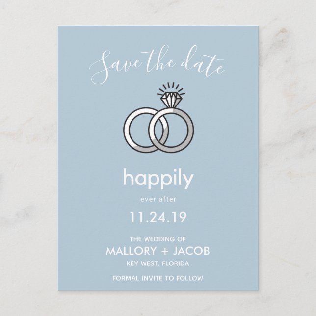 Ditt färgval Lyckligt Alltid Efter Bröllopsspar Da Meddelande Vykort (Framsida)