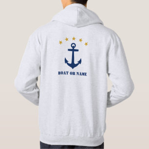 Ditt fartyg eller Namn Classic Anchor Navy Guld Hoodie