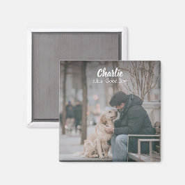 Ditt Favorit Husdjur Hund Foto och Text Magnet