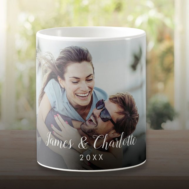 Ditt favoritfotoskript Namn Kaffemugg (Your Favorite Couple Photo Script Name Coffee Mug)