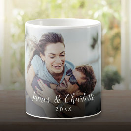 Ditt Favoritpar Foto Skriptnamn Kaffemugg