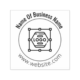 Ditt Företag Anpassad Rund  Företagslogga Självfärgande Stämpel