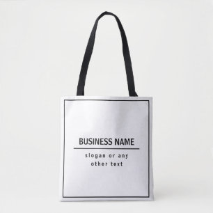 Ditt företag Namn eller varumärke osv. White Black Tygkasse