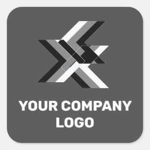 DITT FÖRETAGS LOGOTYP,personlig Fyrkantigt Klistermärke