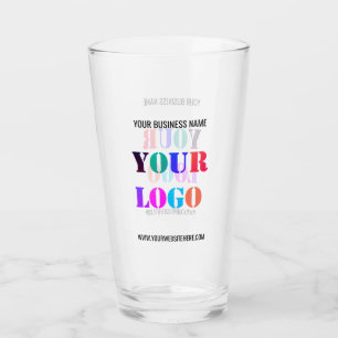 Ditt företags logotyp text info Märkt glas exempel