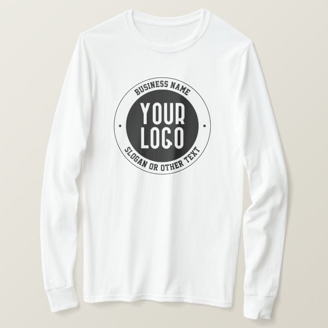 Ditt företagslogotyp eller design | Fet redigerbar T Shirt (Design framsida)