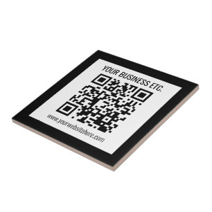 Ditt företagsnamn & redigerbar QR-kod Kakelplatta