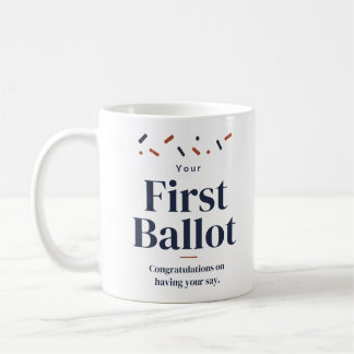 Ditt Första Val Dricksmugg för Grattis Kaffemugg
