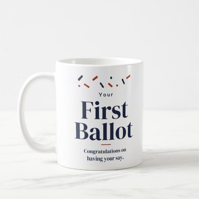 Ditt Första Val Dricksmugg för Grattis Kaffemugg (Vänster)