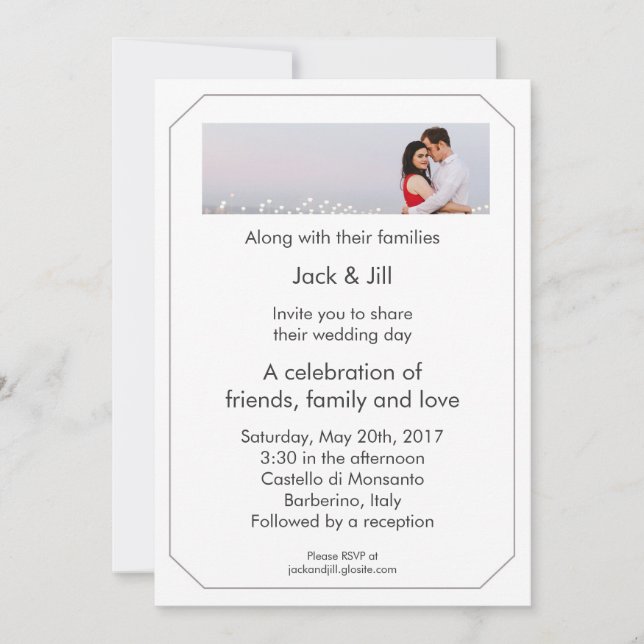 Ditt foto 13x18 cm inbjudningar (Framsida)