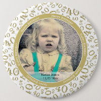 Ditt foto: 40:e slumpnumret Mönster Guld/White