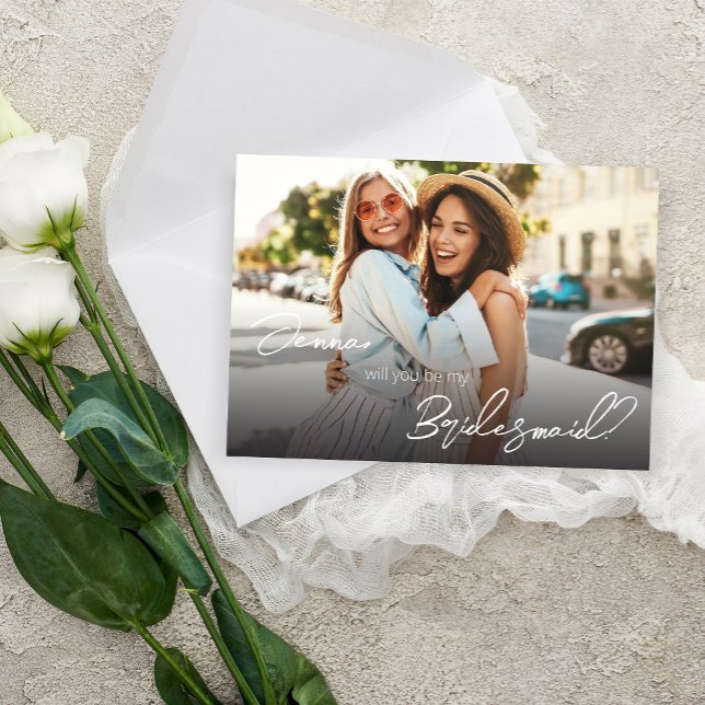 Ditt foto blir min Bridesmaid? VH2 Inbjudningar (Skapare uppladdad)