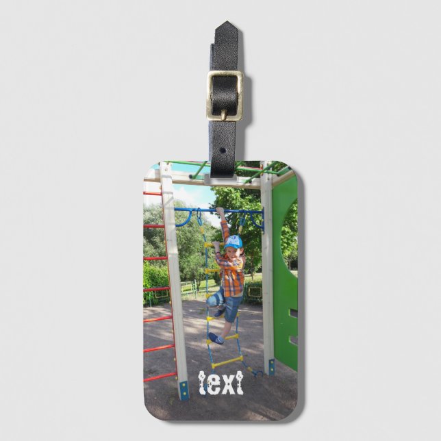 Ditt foto, din anpassning bagagebricka (Framsida vertikal)