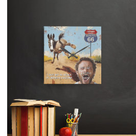 Ditt foto, få dina kicks, Oatman arizona, åsna Fyrkantig Klocka