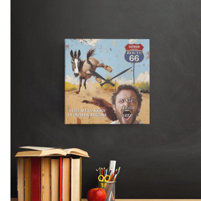 Ditt foto, få dina kicks, Oatman arizona, åsna Fyrkantig Klocka (Skapare uppladdad)