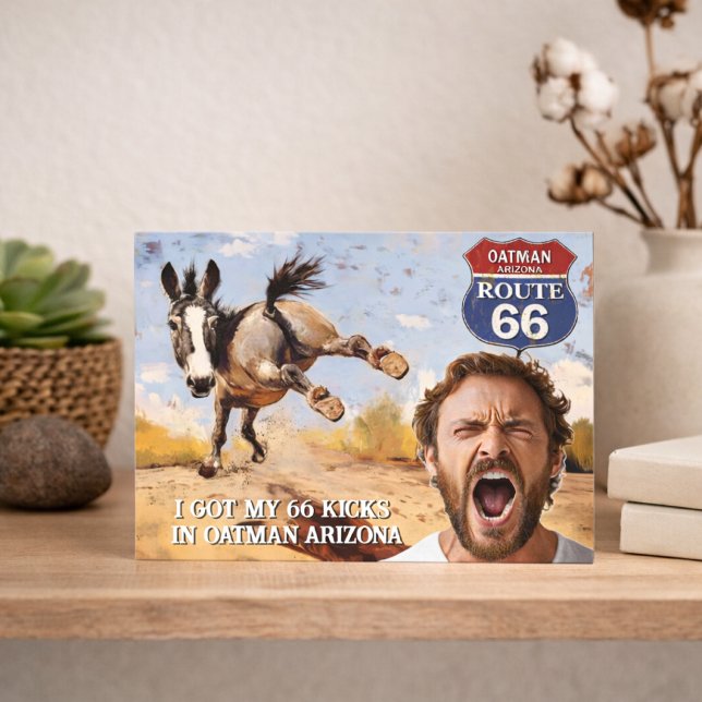 Ditt foto, få dina kicks, Oatman arizona, åsna Vykort (Skapare uppladdad)