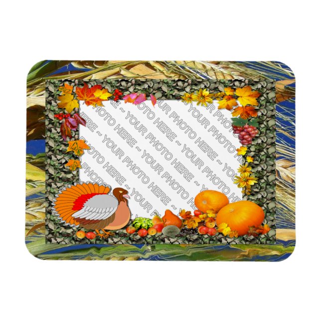 Ditt foto ~ Fall Turkey Magnet (Horisontell)