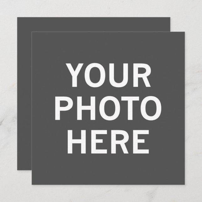 Ditt foto här inbjudningar (Fram/baksida)