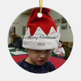 Ditt foto här julgransprydnad keramik