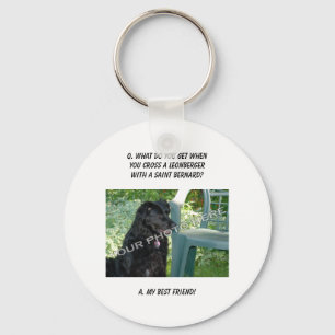 Ditt foto här! Min bästa vänLeonberger blandnin Nyckelring