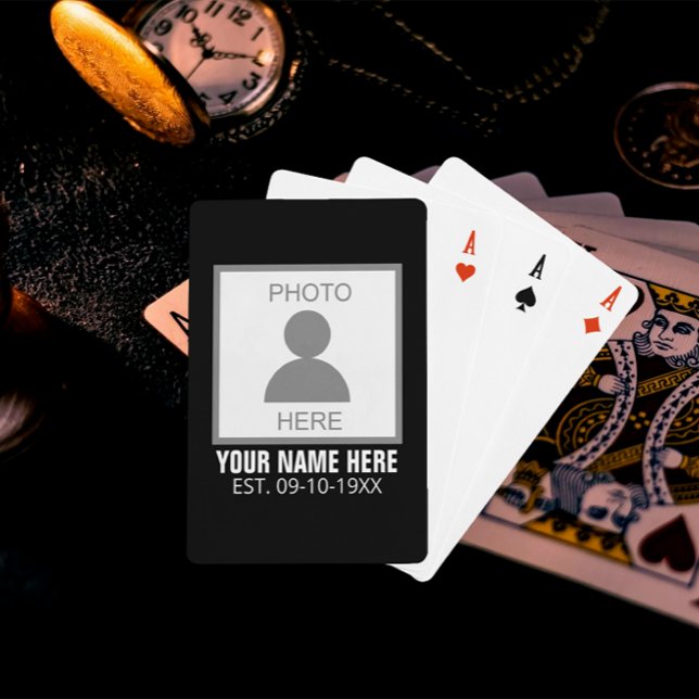 Ditt foto här Namn och din ålder Casinokort (Skapare uppladdad)