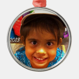 Ditt foto här smyckar julgransprydnad metall