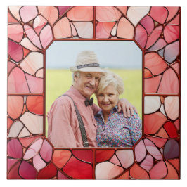 DITT foto i Faux stainless Glass Ram Kakelplatta