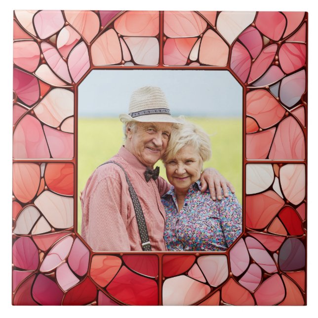 DITT foto i Faux stainless Glass Ram Kakelplatta (Framsidan)