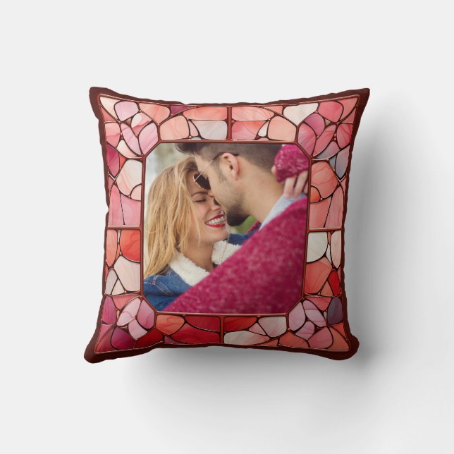 DITT foto i Faux stainless Glass Ram Kudde (Baksida)