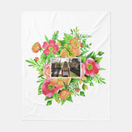 Ditt foto i Flower Ram-filtar Fleecefilt