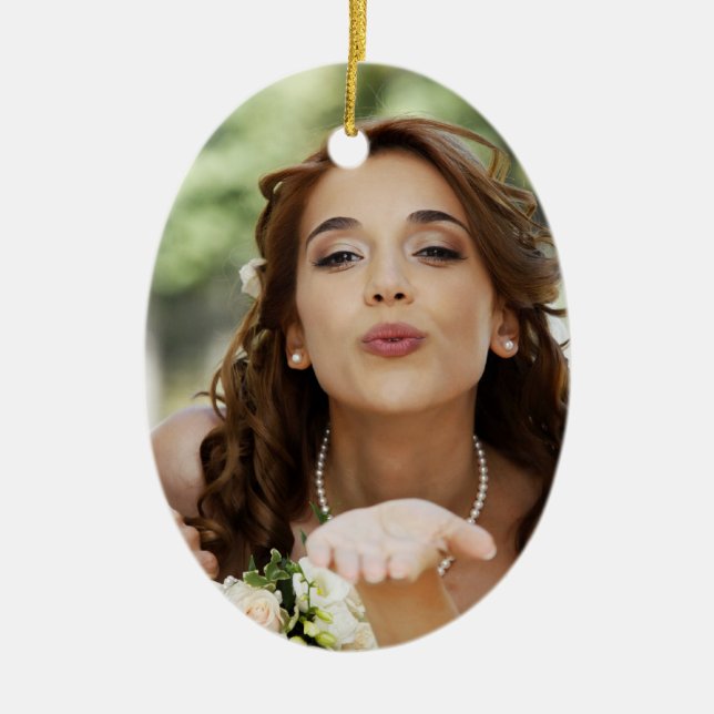 Ditt foto julgransprydnad keramik (Framsidan)