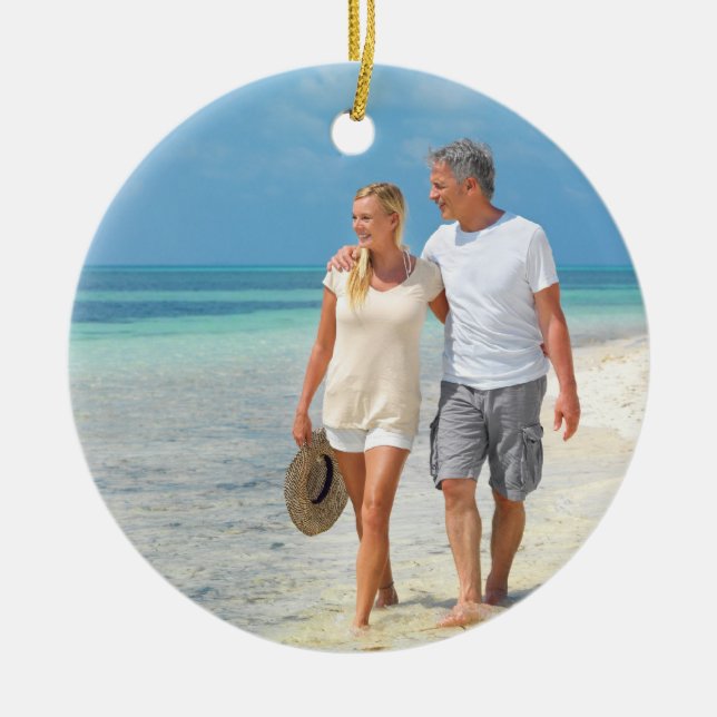 Ditt foto julgransprydnad keramik (Framsidan)