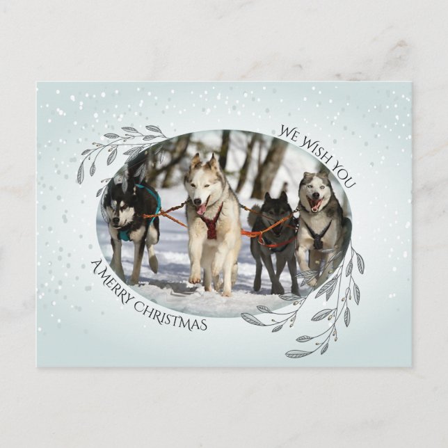 DITT FOTO Julgrönt och bär Helg Vykort (Framsida)