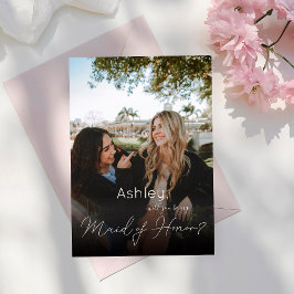 Ditt foto kommer du att vara min Maid of honor? Vi Inbjudningar