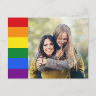 DITT foto med Rainbow Flagga-vykort Vykort