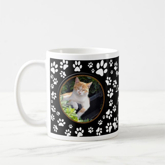 Ditt foto Memorial Tass avtryck på Black Mugg (Vänster)