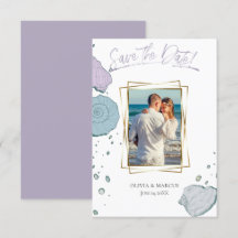 Ditt foto Modern Seashells Lilac Dusty Blue