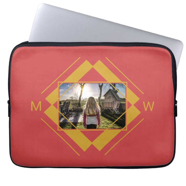 DITT foto- & monogram-laptop sleeve (Framsidan)