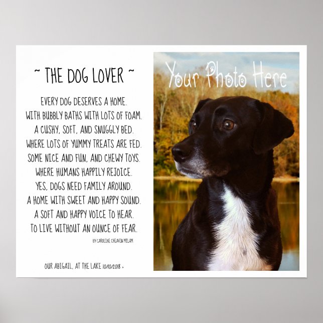 Ditt foto och en Dikt Poster (Framsidan)