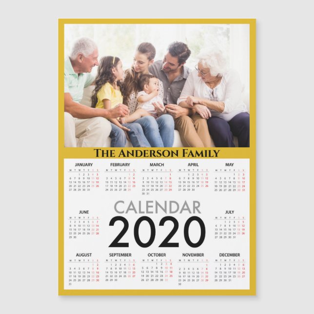 Ditt foto- och Namn-Anpassade 2020-kalender (Framsida)