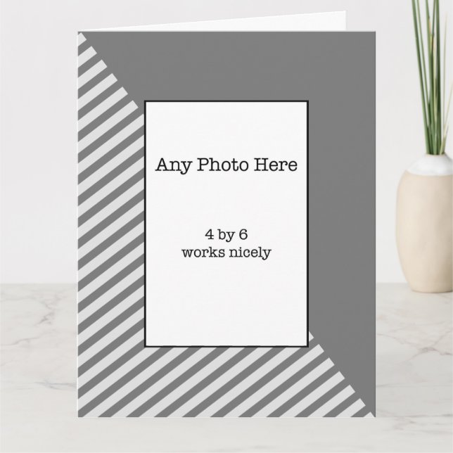 Ditt foto på en grå fars dag  kort (Framsida)