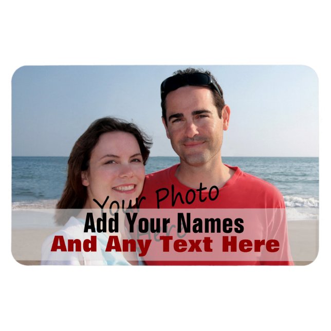 Ditt foto på ett flexibelt magnet (Horisontell)