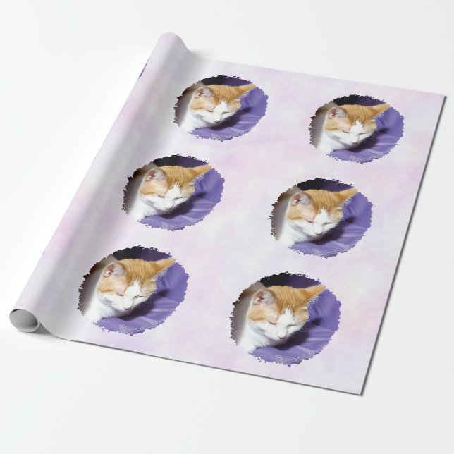 Ditt foto Pastell Rosa och Lila Presentpapper (Utrullad)