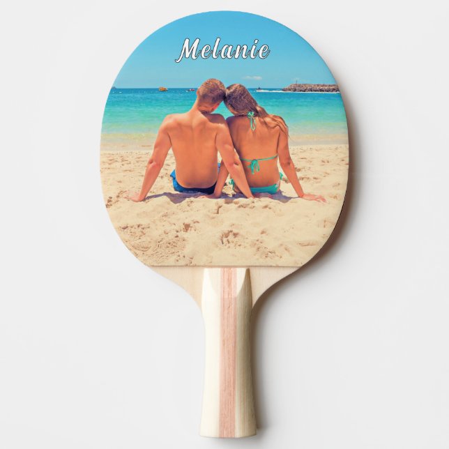 Ditt foto Ping Pong Paddle-gåva med eget namn Pingisracket (Framsidan)