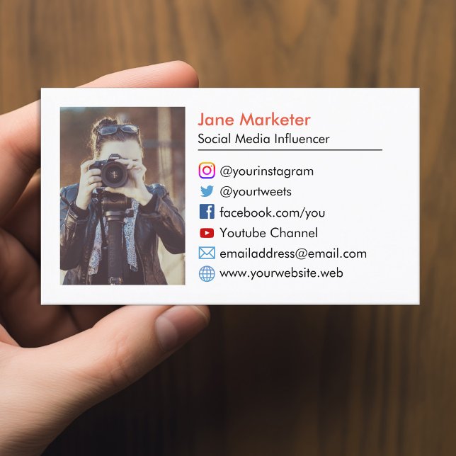 Ditt foto | Social Media Icons Youtube, Webbplatse Visitkort (Skapare uppladdad)