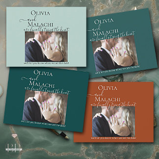 Ditt foto som äntligen knyter knuten Förlovning  Meddelande Vykort