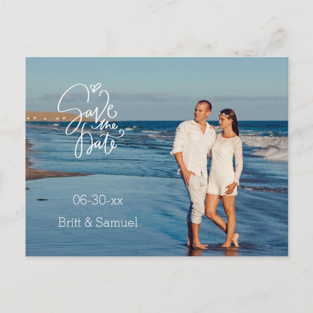 Ditt foto Spara datum meddelande-vykort Meddelande Vykort (Framsida)